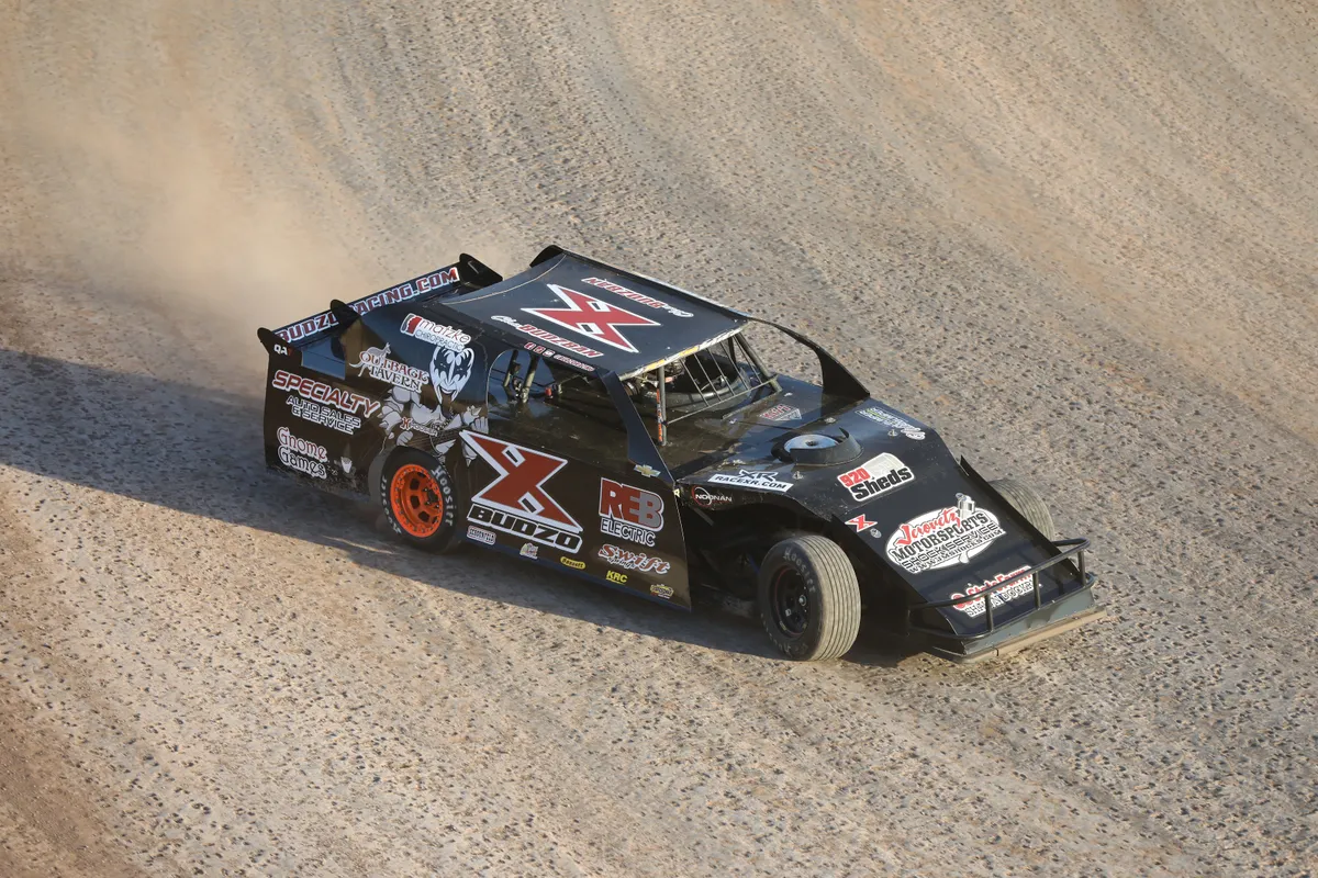 Budzo Racing car at the track